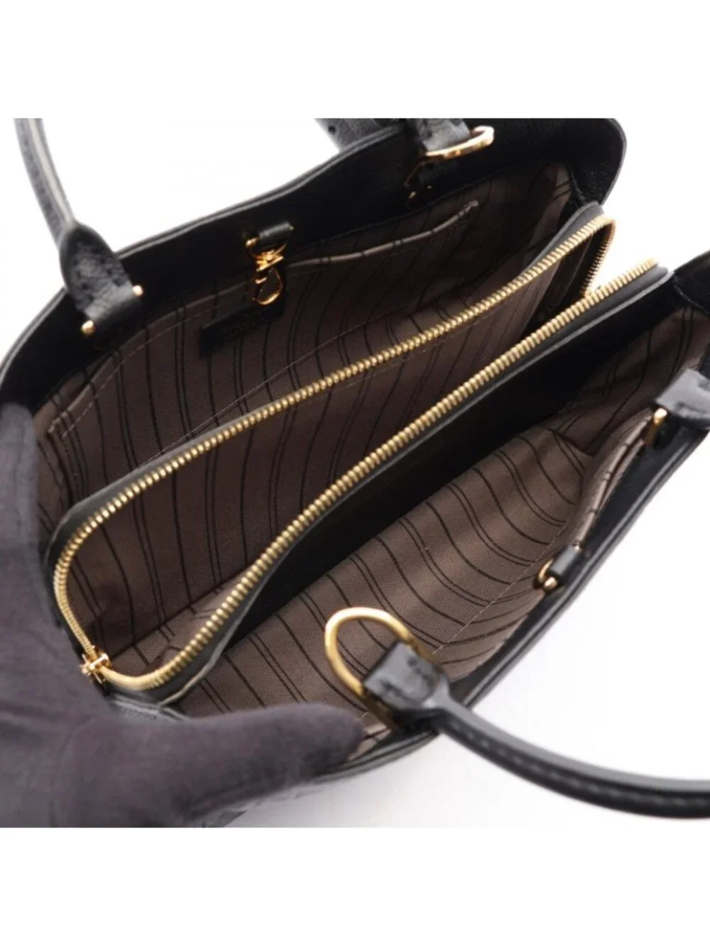 Louis Vuitton Handbag Montaigne BB Monogram Empreinte Noir 2-Way Leather